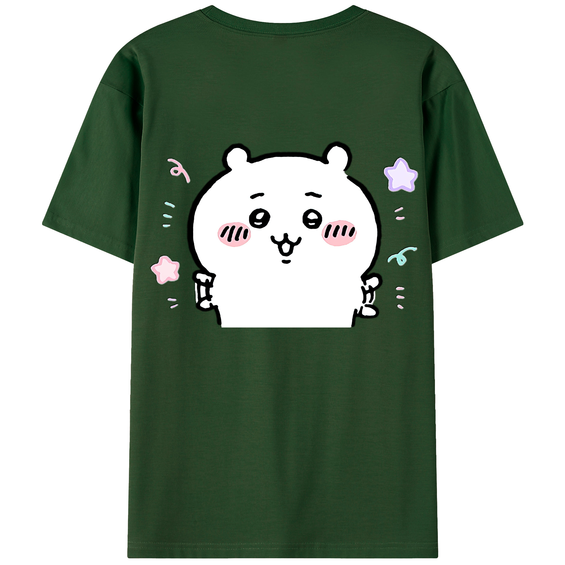 （画像用） ちいかわ ちいかわ Chii-kawa chiikawa 綿100％半袖Tシャツ（背面プリント）